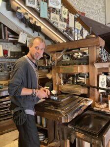Printing press in Bled Castle, Slovenia (c) Sian Francis-Cox 2025