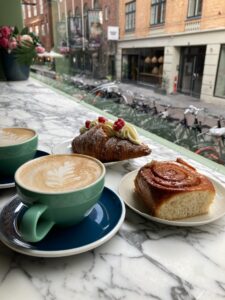 Coffee and pastries in Copenhagen (c) Sian Francis-Cox 2024