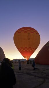 Hot air balloons preparing for launch in Marrakesh (c) Sian Francis-Cox 2026