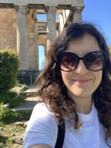 Sian at the Temple of Hephaestus, Greek Agora, Athens (c) Sian Francis-Cox 2026