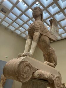 Sphinx of Naxos at Delphi Archaeological Museum (c) Sian Francis-Cox 2026