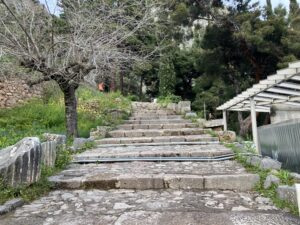 Stairs leading to the Amphitheatre at Delphi (c) Sian Francis-Cox 2026