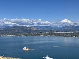 Aegean Sea from Palamidi Fortress at Napflio, Greece (c) Sian Francis-Cox 2026
