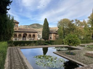Inner courtyard of the Alhambra, Granada (c) Sian Francis-Cox 2025