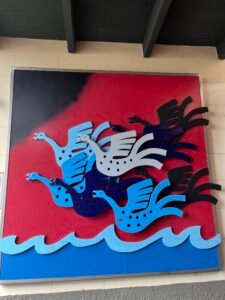 Artwork at Casa Victor Delfín, Barranco, Lima